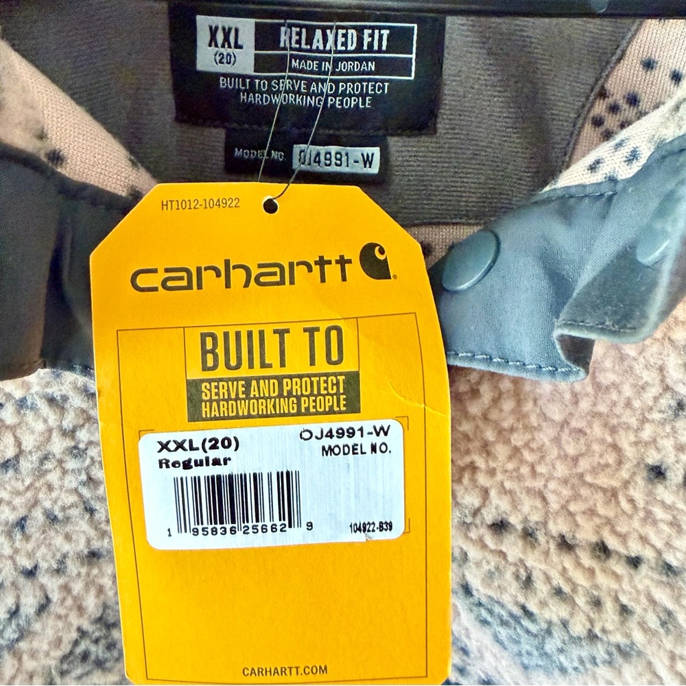 Carhartt Sherpa Lined Pullover Jacket XXL NWT Aztec - Picture 4 of 5